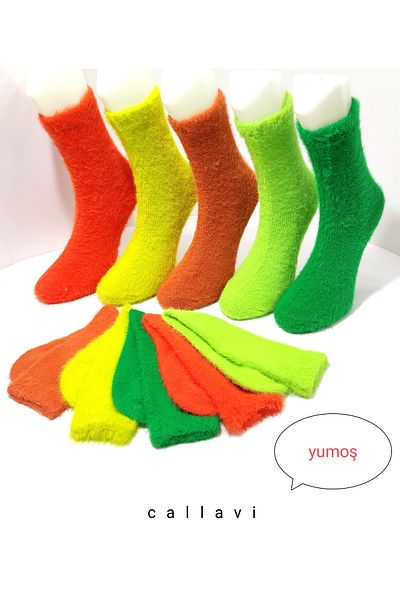 CALLAVI Bamboo Thermal Thick Winter Soft βελούδινες κάλτσες 5 ζευγαριών