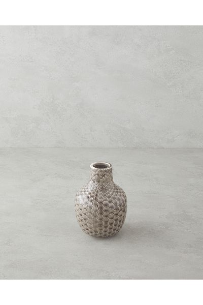 English Home Βάζο Andro 11,5x11,5x15,5 cm Καφέ