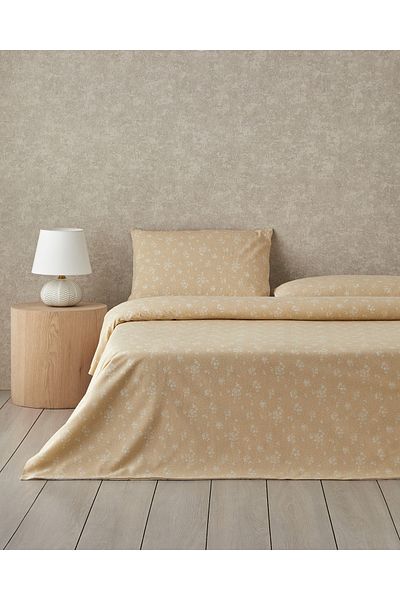 English Home Set cuvertură de pilota unică Dewy Blossom Easy-Iron 160x220 cm Galben