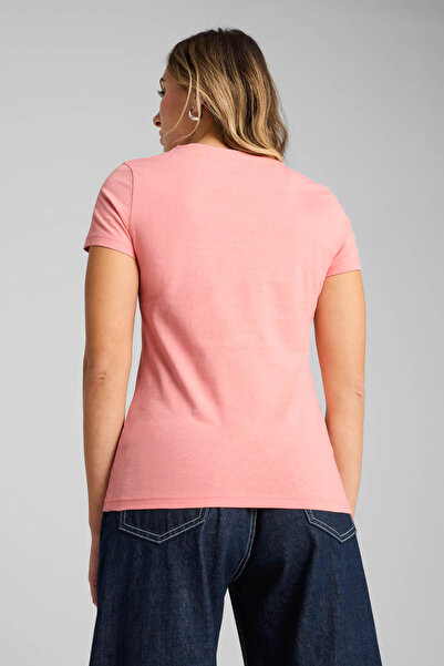 Puma Ess Metallic No. 1 Logo t Pink Women's Short Sleeve T-Shirt