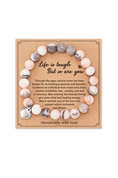 Choice سوار من الخرز الوردي على شكل حمار وحشي للنساء، هدية لابنتهم وأمهم، حجر...