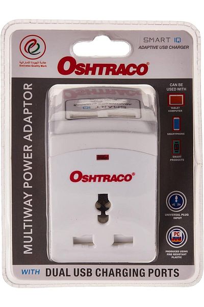 Oshtraco Multiway Power Adaptor With Dual Usb Charging Ports