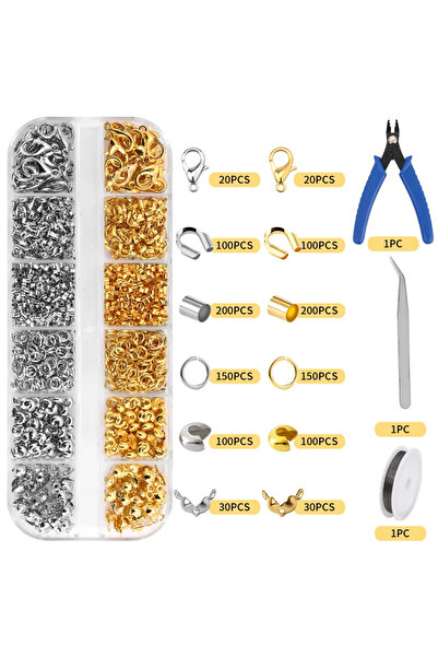 Choice مجموعة من 24 قطعة من إكسسوارات السبائك المعدنية وحلقات القفز المفتوحة ...