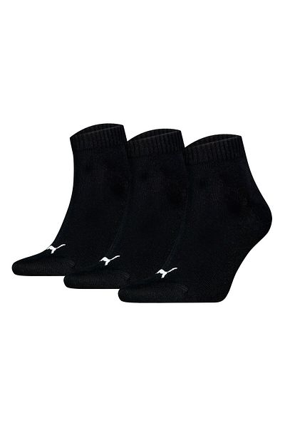 Puma Unisex Quartersocken, 3er Pack - Quarter Plain 3P, Logo, einfarbig