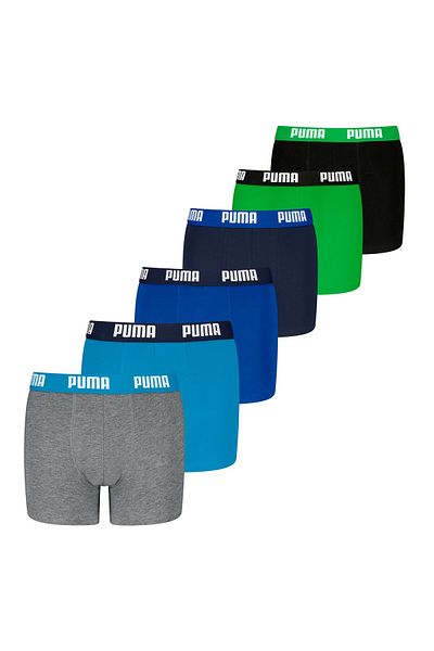 Puma Jungen Boxer Shorts, 6er Pack - Everyday Basic Boxers ECOM 6P, Cotton Stretch