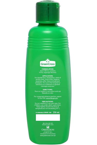 Green Cross Isopropyl Alcohol Antiseptic Disinfectant 250ml