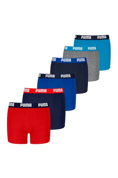 Puma Jungen Boxer Shorts, 6er Pack - Everyday Basic Boxers ECOM 6P, Cotton Stretch