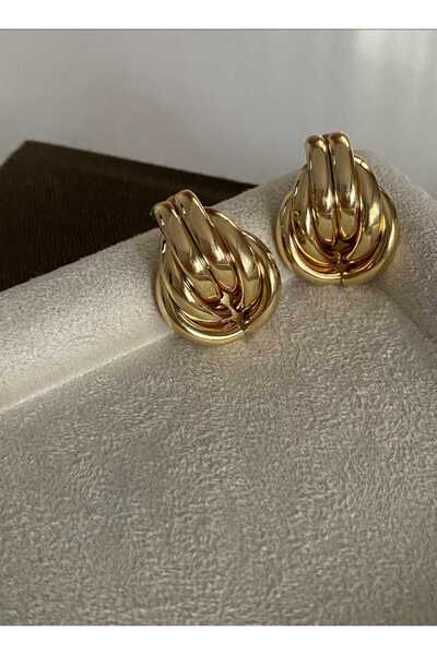 Bubbleatelier Özel seri gold sarmal küpe
