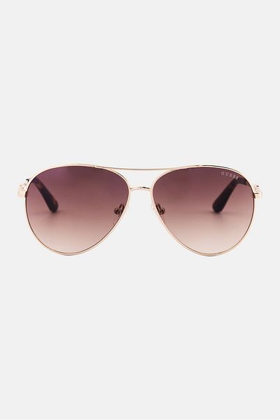 Guess Women GU7885H32F58 Aviator Sunglasses, Brown