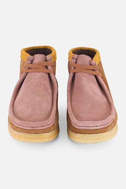 CLARKS Men Wallabee Lace Up Ankle Boots, Tan