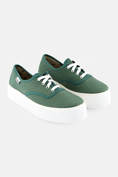 Victoria Women 915 Doble Lona Lace Up Outdoor Shoes, Sage Green