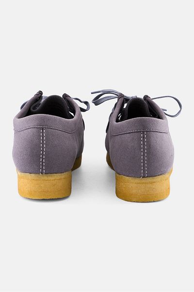 CLARKS Men Wallabee Slip On Shoes, Light Grey