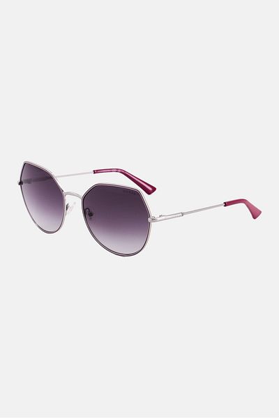 Guess Women GU786708B58 Hexagon Sunglasses, Shiny Black