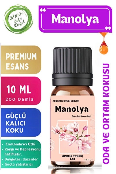 Aroma Terapi Lab Manolya Saf Esansiyel Yağ - Oda Ve Ortam Kokusu - Aromatik U...