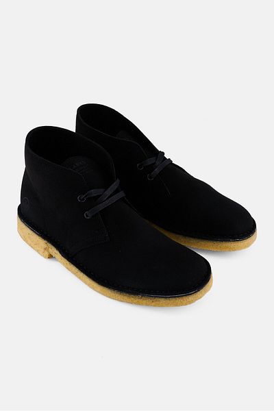 CLARKS Men Standard Lace Up Desert Ankle Boots, Black