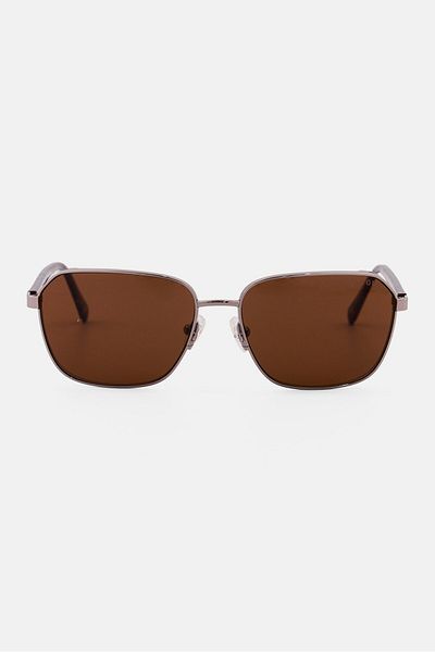 Guess Women Gu0011708e59 Rectangle Sunglasses, Shiny Brown
