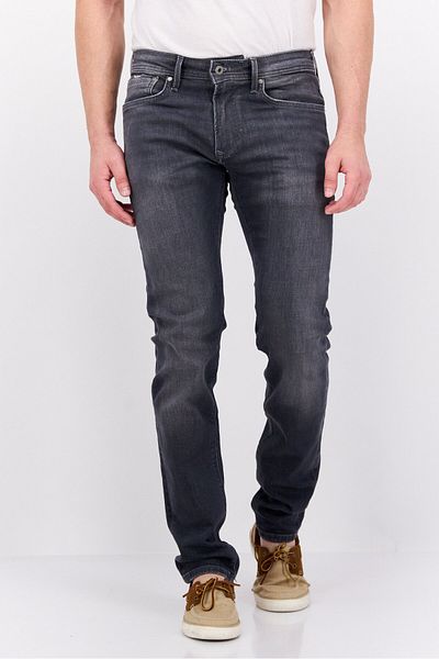 Pepe Jeans Men Taper Plain Stretch Jeans, Grey