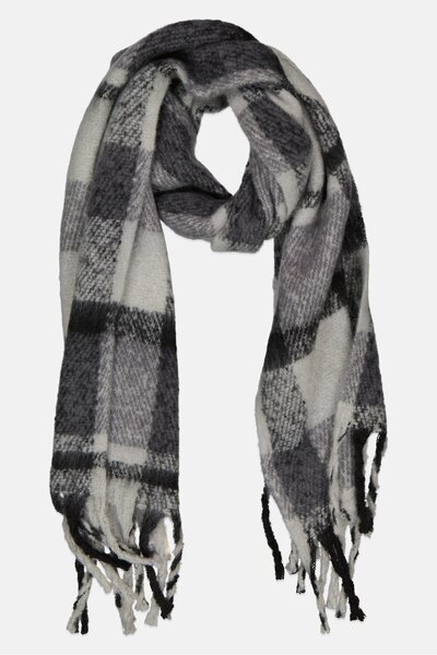 VINTAGE HAVANA أوشحة نسائية منقوشة 156 × 75 سم، أسود