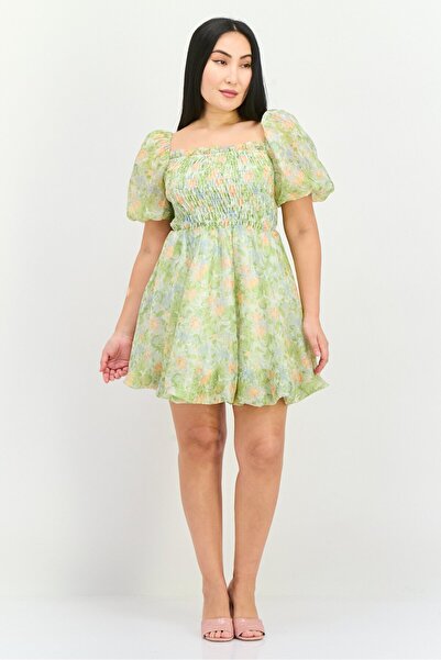 Steve Madden Women All Over Print Mini Dress, Multicolor