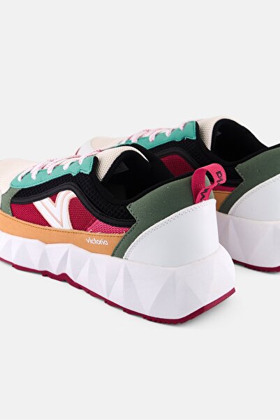 Victoria Women Colorblocked Lace Up Casual Shoes, White