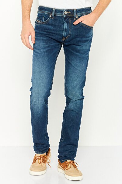 Diesel بنطلون جينز رجالي ضيق قابل للتمدد ومغسول باللون الأزرق الملون