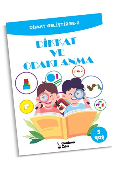 akademik zeka 5 Yaş Dikkat Geliştirme Seti (5 KİTAP VE PİYON SETİ)