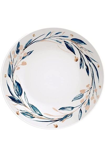 TRAMONTINA Since 1911, Made In Brazil - Ana Flor 22cm Decorated Porcelain Deep Plate