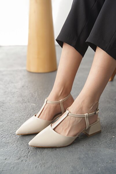 MODAADAM Pantofi Moment pentru damă cu toc mic - Piele lacuită