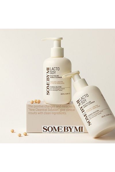 Some By Mi Korean Lacto Soy Mild Bubble Peeling Cleanser - Helps Restoring A Smooth Skin- 180Ml