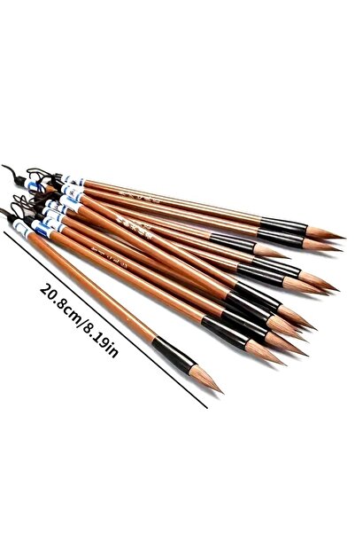 Sanathobi Tahrir Fırçası Kurt Kılı Büyük Boy, Sırlama, Çini, Vazo, Seramik, Sulu Boya, Resim-askılı 3 Adet