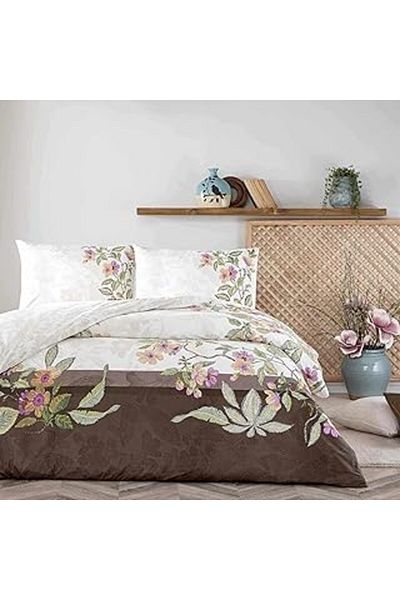Hepta Collection Taç Cotton Judy Duvet Cover Set Pink Single