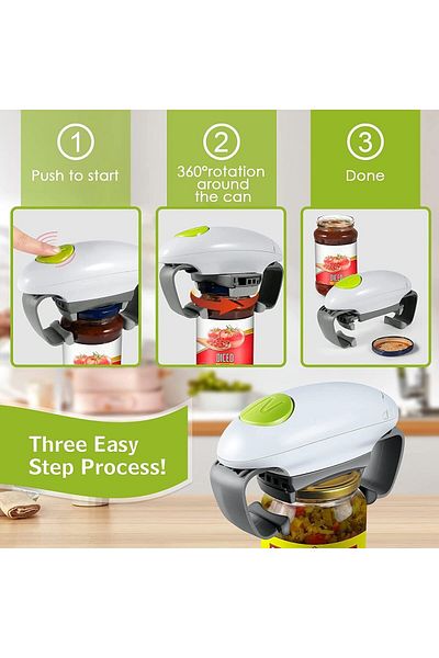 COOYA Electric Bottle Opener, Battery Operated Can Jar Opener, Strong Tough and Easy, for Weak Strength