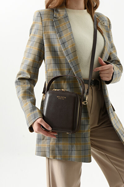 By Hakan TN-099 KADIN OMUZ ÇANTASI EL ÇANTASI ÇAPRAZ ÇANTA KAHVERENGİ