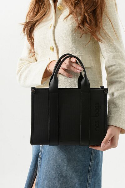 Nas Bag Geantă de mână și umăr neagră 1418 pentru femei, Kisa Counter Tast