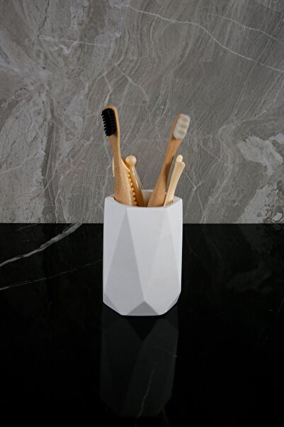 betonmall Σετ μπάνιου από σκυρόδεμα 6 τεμαχίων με μαρμάρινο σχέδιο Δοχείο οδοντόβουρτσας δοσομετρητής υγρού σαπουνιού Δίσκος θυμιατηρίου