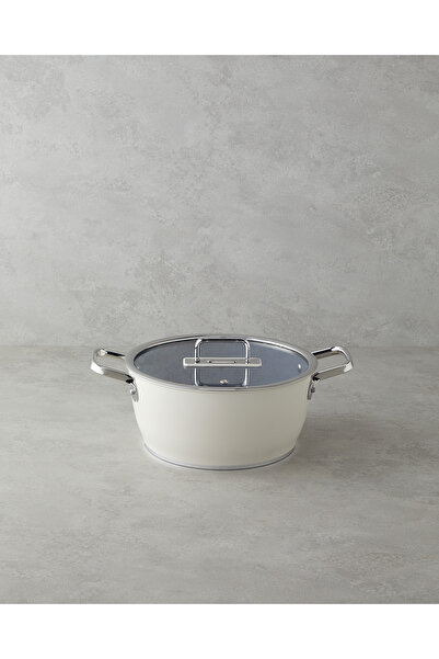 English Home Sydney Premium Induction Deep Pot 24 cm Cream