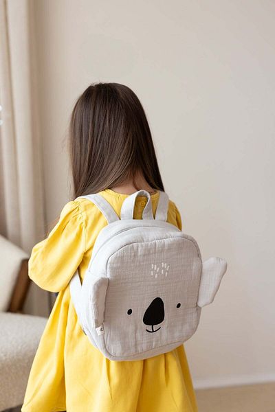 İrya Organic Cotton Children's Bag - Tiny Koala Gray