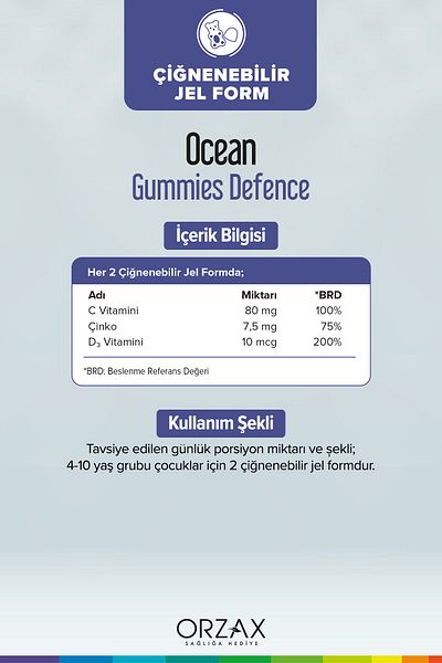 Ocean Gummies Defense 60 Chewable Form