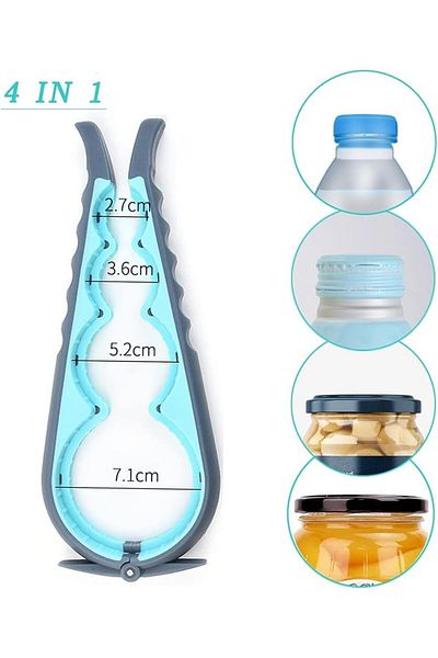 COOYA Jar Opener Kit, 4 in 1 Jar Opener for Seniors with Arthritis, 5 in 1 Multi-Function Bottle Opener