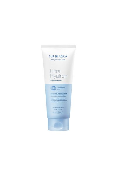 Missha Korean Super Aqua Ultra Hyalron Cleansing Foam With Hyaluronic Acid - 200ml