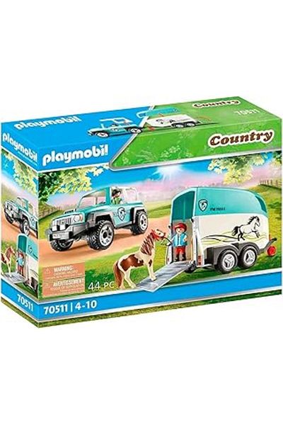 Playmobil 70511 Country Pony Trailer Pony Farm Car, Pony Farm, Horse Toys, Fun