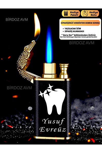 birdoz avm Kişiye Özel İsimli DİŞ HEKİMİ Tasarım Hediyelik Timsah Başlıklı Çi...