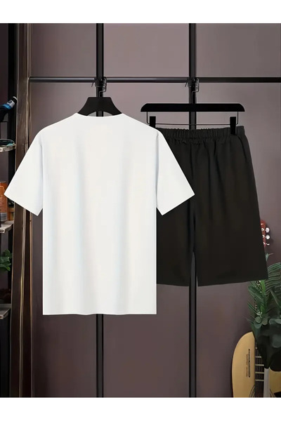 PENTHİLUS 2 Pieces Comfortable T-Shirt Short Sleeve Round Neck Teddy Bear Printed Set