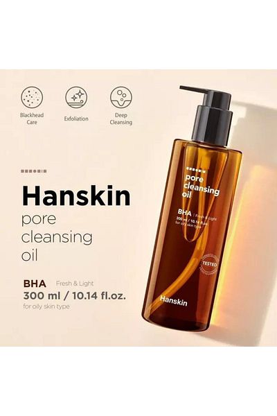 Hanskin Pore Cleansing Oil BHA Fresh & Light - 300ml