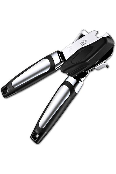 COOYA Handheld Heavy Duty Can Opener, Manual Smooth Edge Safe Cut for Beer Tin, Built in Bottle Opener