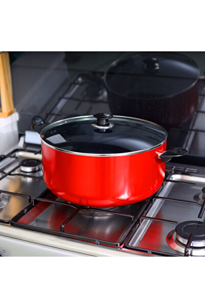 ROYALFORD 36 Cm Aluminium Casserole with Glass Lid