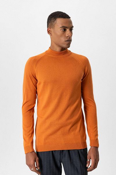 Antioch Orange Half-Thigh Men's Knitwear