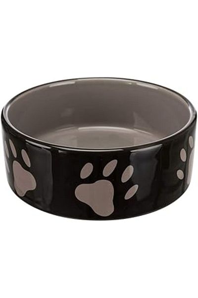 Mu Art Trixie 24532 Ceramic Bowl with Stand, 0.8 L/Ø 16 Cm, Brown/Taupe
