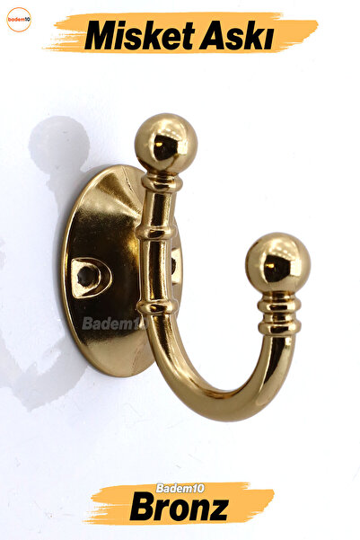 Badem10 Misket Askı Bronz Vestiyer Dolap Askılık Askılığı Duvar Banyo Mutfak ...
