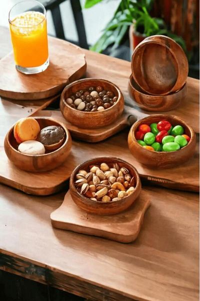 Atbyhome Acacia Mini Snack Bowl Breakfast Bowl Set of 4 - 4 Pieces